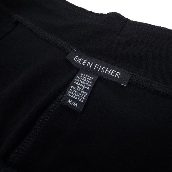 NEW Eileen Fisher System Washable Stretch Crepe Ankle Pant Black Quiet Luxury - Picture 2 of 7